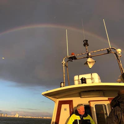 regenboog tijdens vistrip