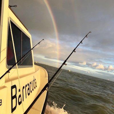 regenboog tijdens vistrip regenboog tijdens vistrip